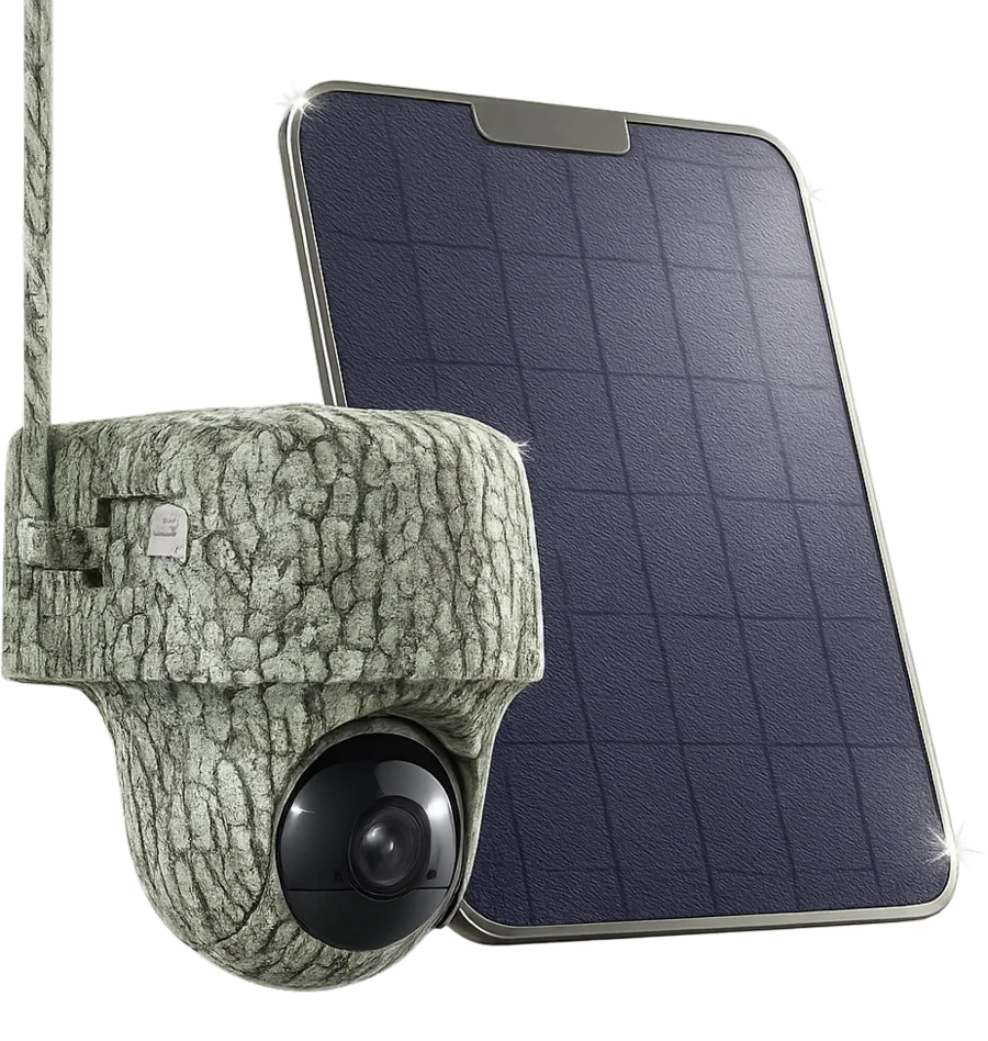 Fototrappola 3Bee mimetica con il pannello solare e l'antenna 4G